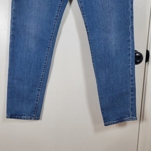 Levi's Premium Wedgie Straight Jeans Size 25 Button Fly Medium Wash High Rise - Picture 2 of 10